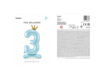 Picture of STANDING FOIL BALLOON NUMBER 3 SKY BLUE 84CM